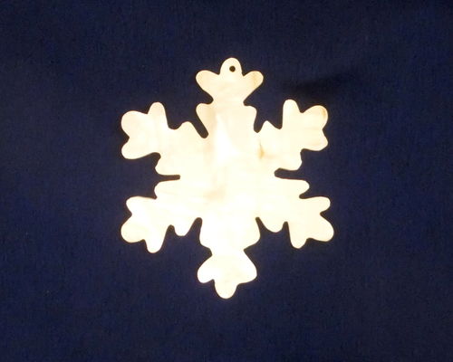 Anhänger Schneeflocke aus echtem Perlmutt, Nr. I - Christbaumschmuck, Weihnachtsbaum